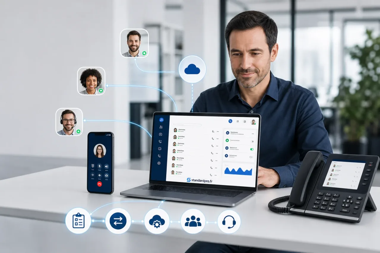 Standard téléphonique utilisé sur ordinateur, mobile et poste IP