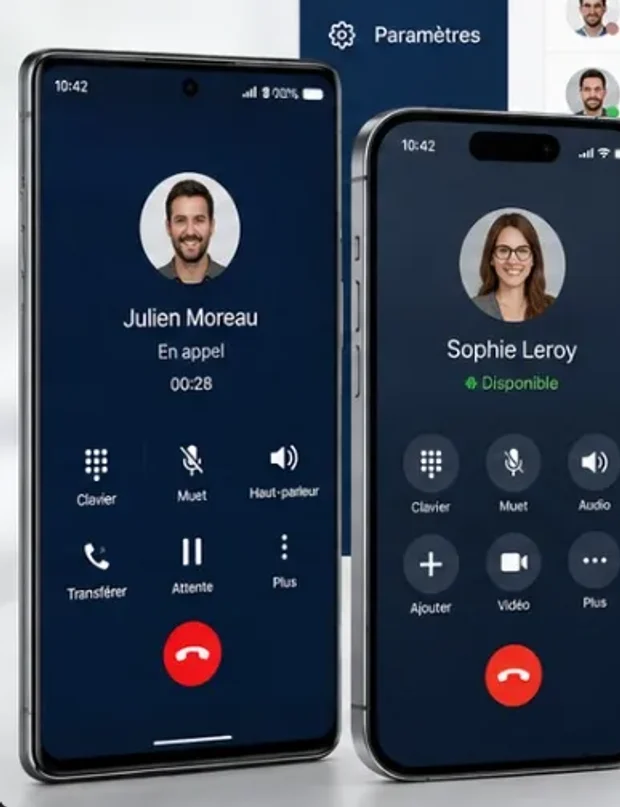 Standard téléphonique StandardPro utilisé depuis un mobile